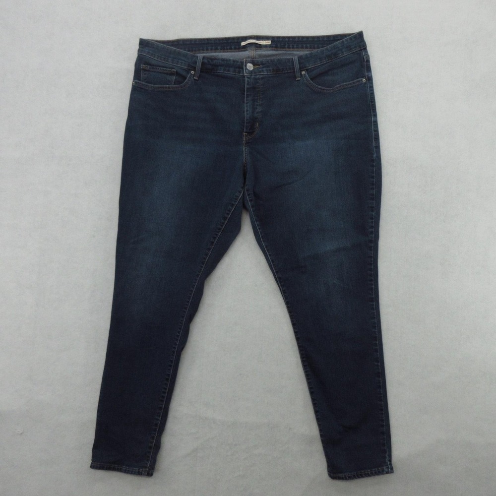 Levis 310 Shaping Super Skinny Jeans Womens 24W Blue Dark Wash High Rise Stretch